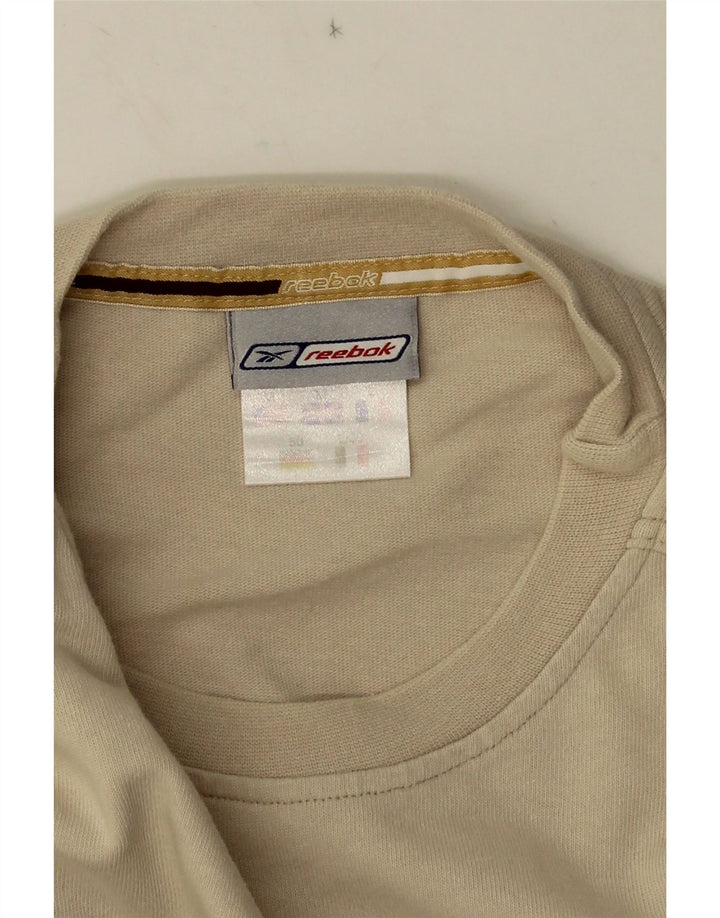 REEBOK Herren Grafik-T-Shirt-Oberteil Mittelbeige Farbblock