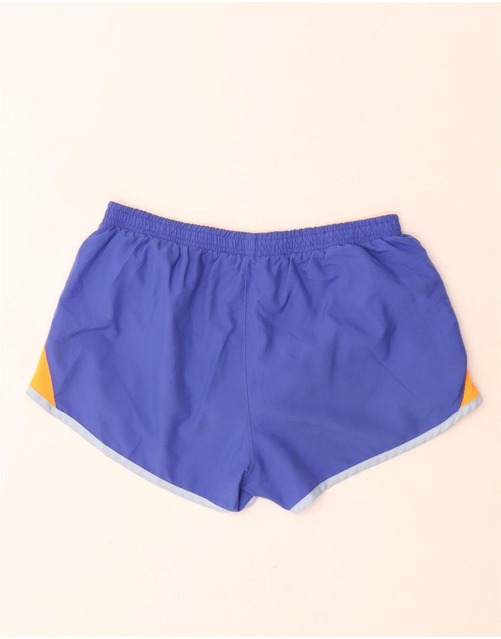 Nike Damen Sportshorts UK 14 Mittelblaues Colourblock-Polyester