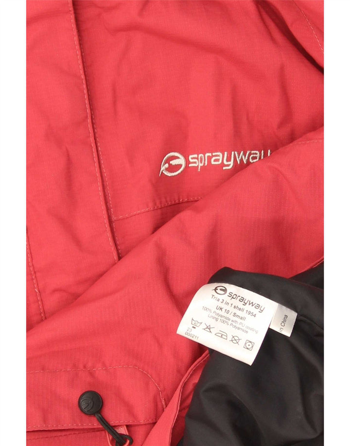 Sprayway Damen-Regenjacke mit Kapuze, UK 10, Größe S, Rot, Polyamid