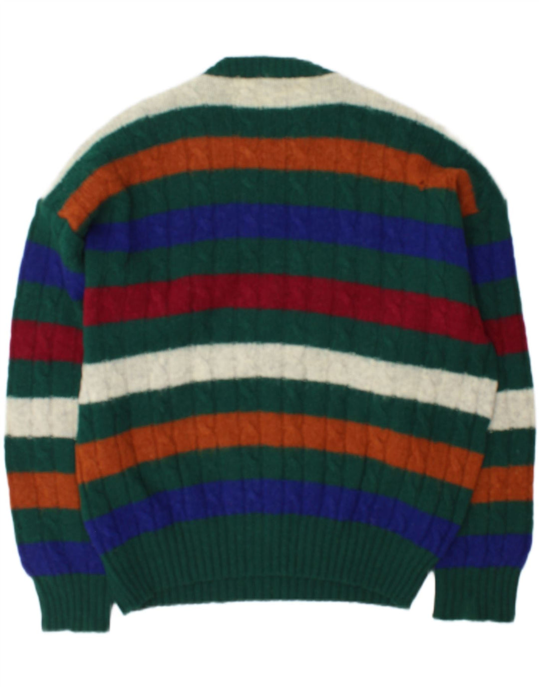 Les Copains Herren-Pullover mit Rundhalsausschnitt, XL, mehrfarbig, gestreift, Wolle