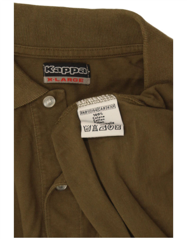 Kappa Herren Poloshirt XL Khaki Baumwolle