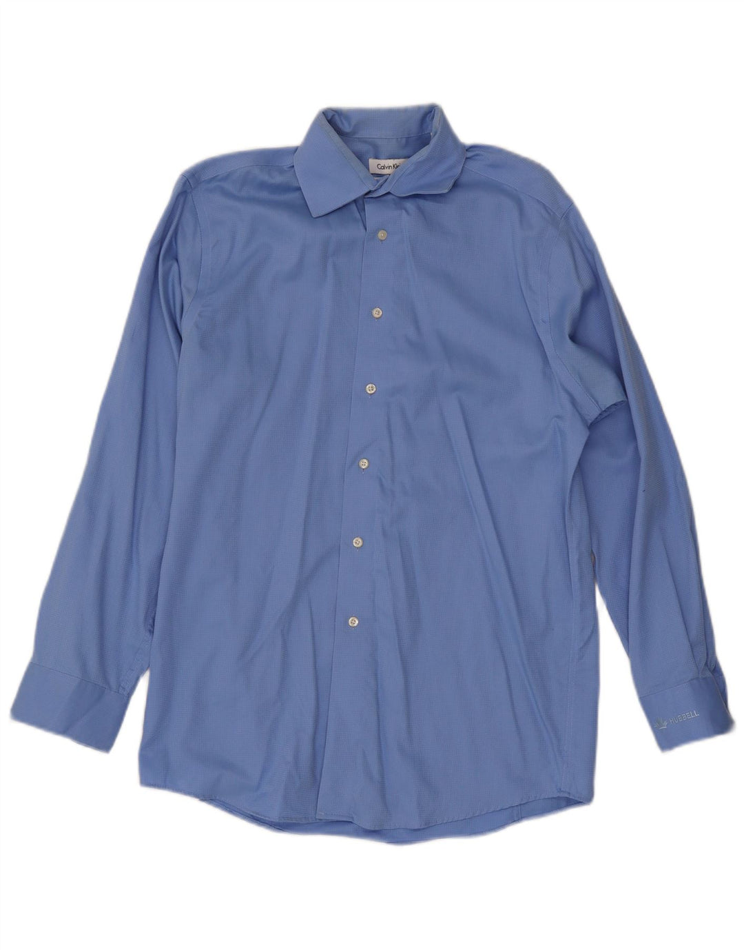 Calvin Klein Herrenhemd, Größe 14 1/2 15, kleine blaue Baumwolle