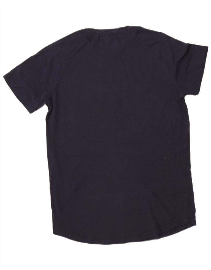 JACK & JONES Herren-T-Shirt-Oberteil aus Baumwolle in mittlerem Marineblau