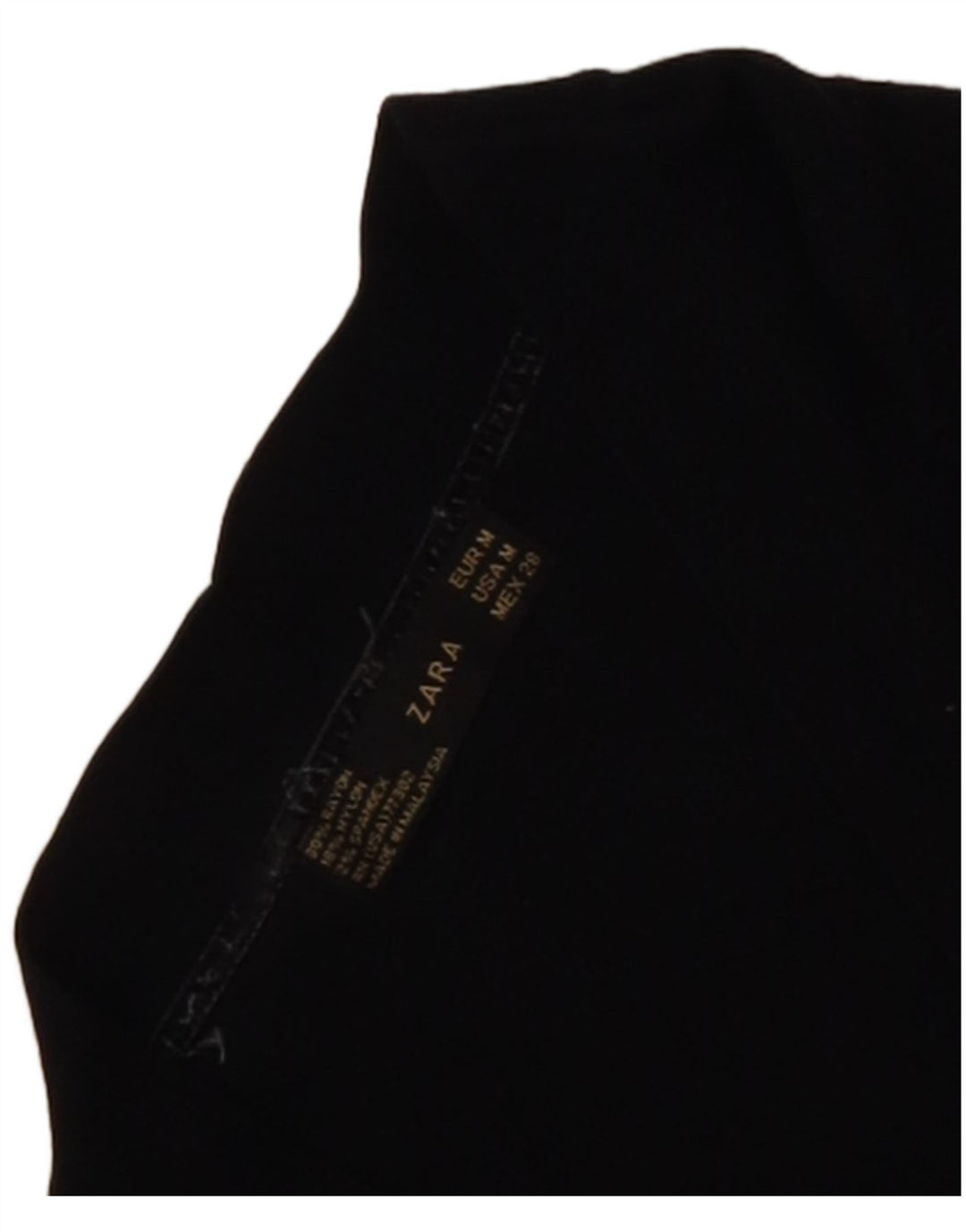 Zara Damen Crop Cardigan Pullover UK 12 Medium Schwarz