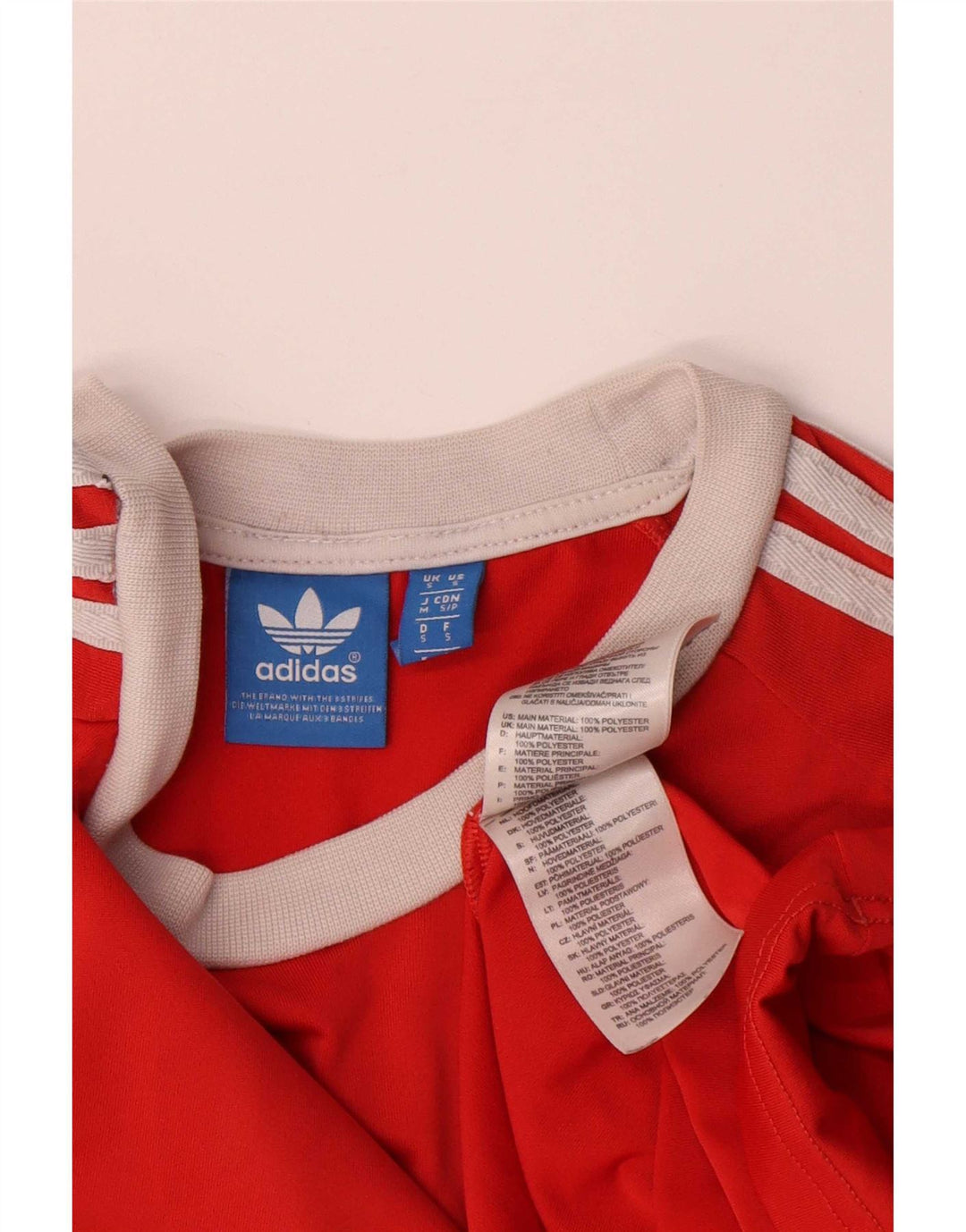 Adidas Herren T-Shirt Top Small Rot Polyester