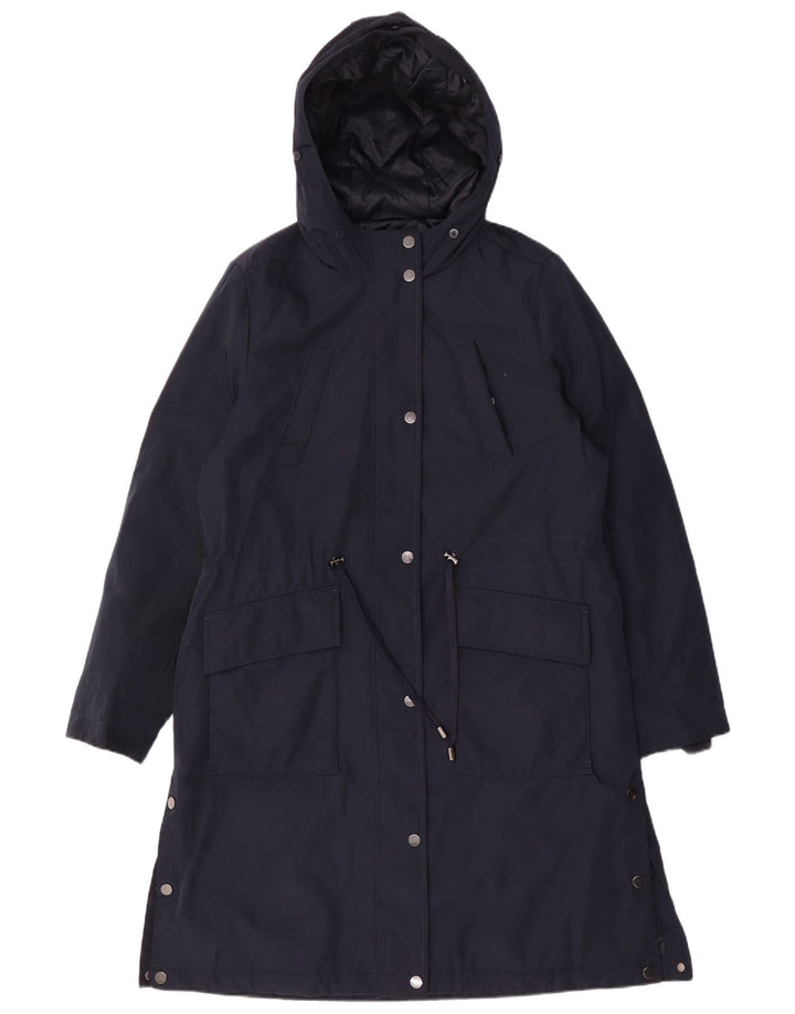 Marks & Spencer Damen-Windbreaker-Mantel mit Kapuze, Gr. 14, mittleres Marineblau
