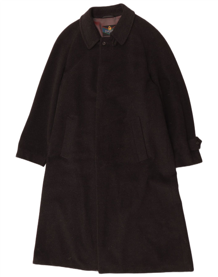 Bugatti Herrenmantel EU 52 XL Schwarze Wolle