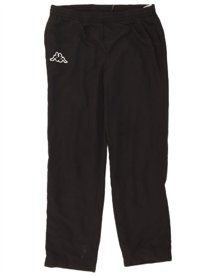 Kappa Herren-Trainingshose, groß, aus schwarzem Polyester