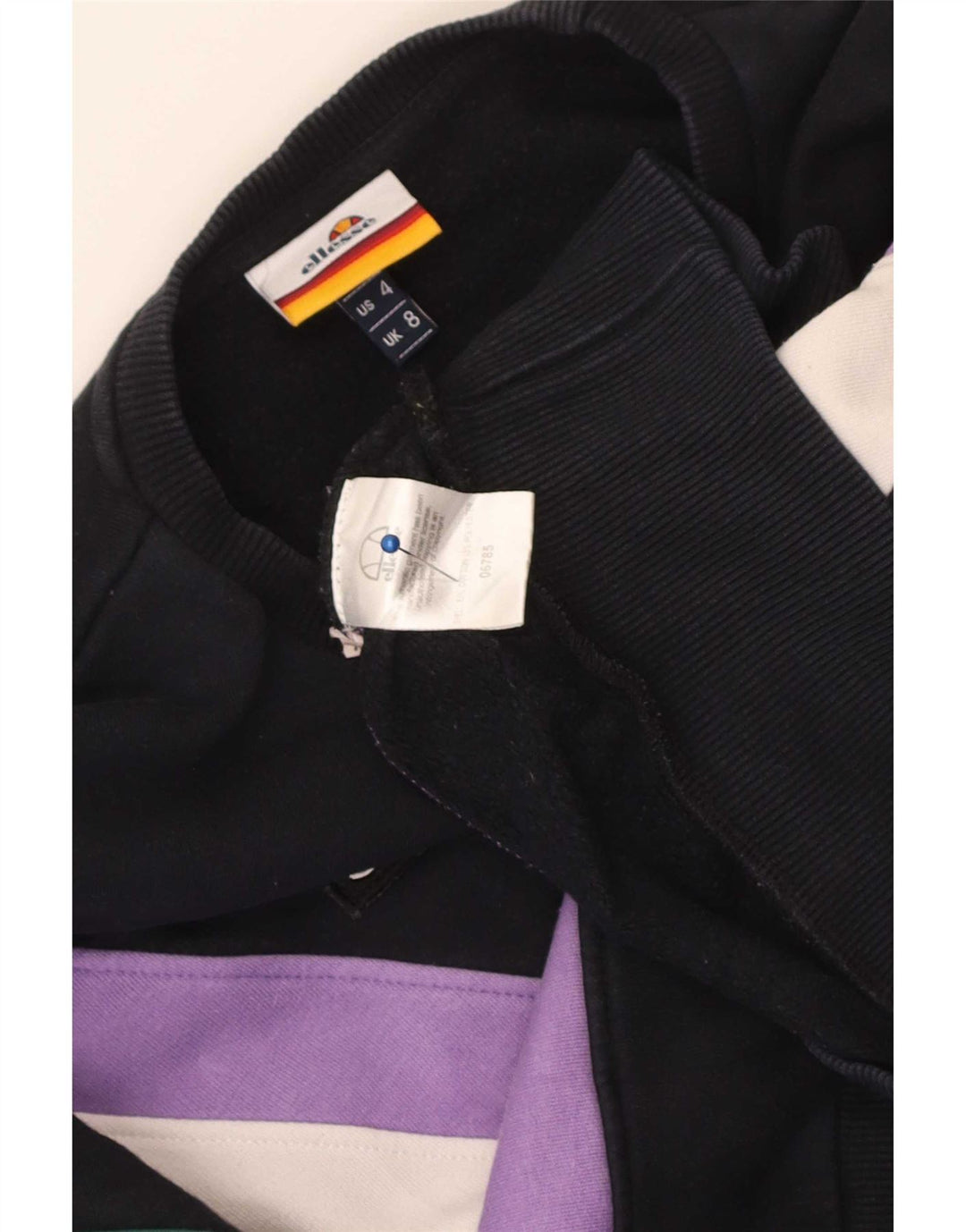 Ellesse Damen Crop Sweatshirt Pullover UK 8 Small Mehrfarbiger Farbblock