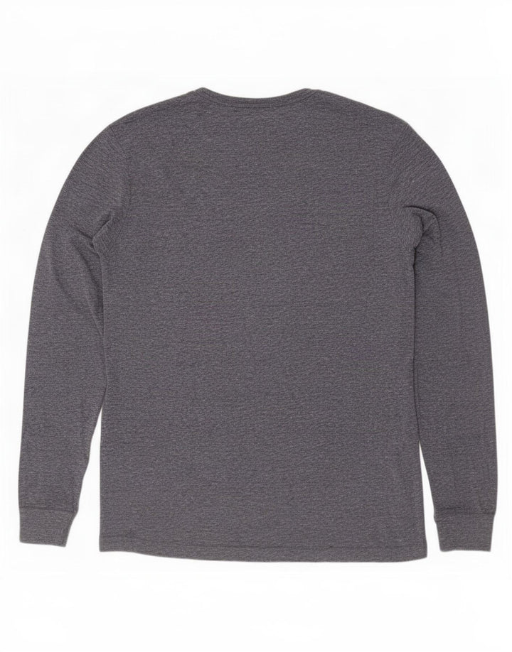 Tommy Hilfiger Herren-Oberteil, langärmelig, groß, marineblau geflecktes Polyester