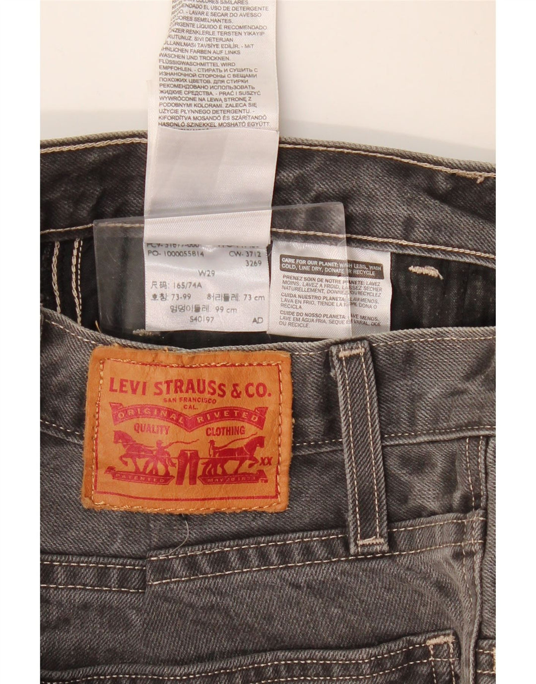 Levi's Damen Jeansshorts W29 mittelgraue Baumwolle