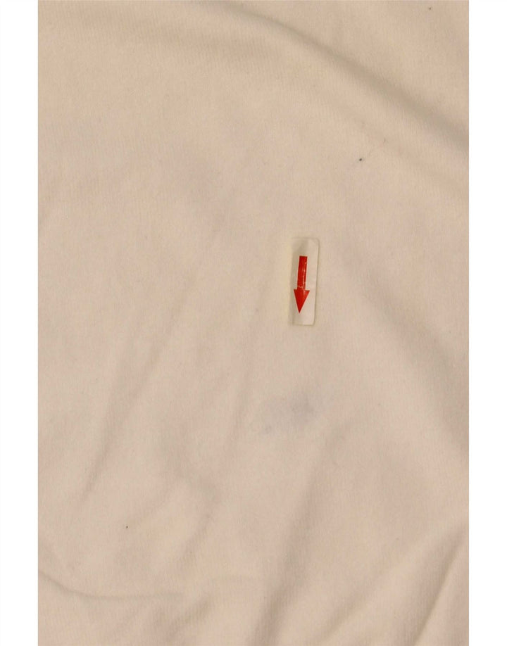 Zara Herren-Pullover mit V-Ausschnitt, mittlere, cremefarbene Baumwolle