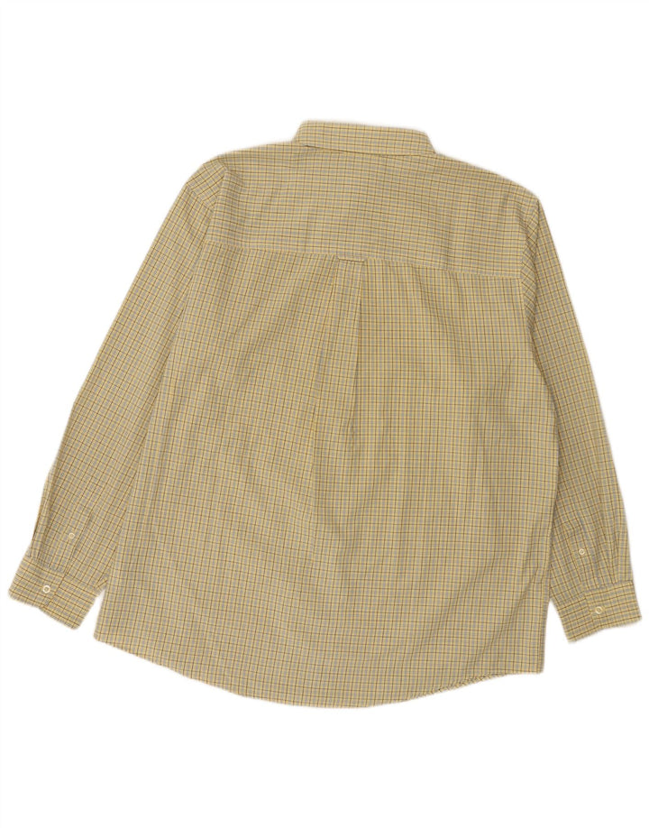 Chaps Herren-Hemd, pflegeleicht, XL, gelb kariert, Baumwolle