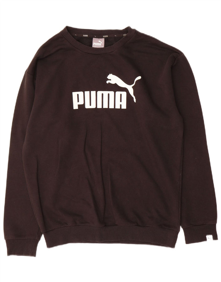 Puma Womens Graphic Oversized Sweatshirt Pullover UK 10 Small Schwarz