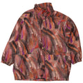 Vintage Damen-Windbreaker-Mantel mit abstraktem Muster, EU 46, XL, mehrfarbig