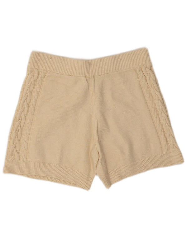 Zara Damen Sportshorts UK 14 Large Beige Viskose
