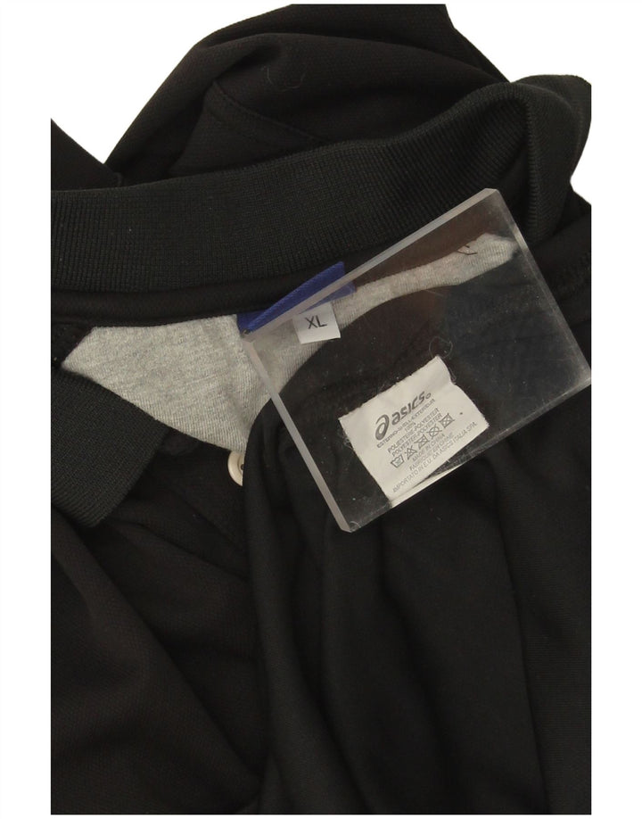Asics Herren Poloshirt XL Schwarz Polyester