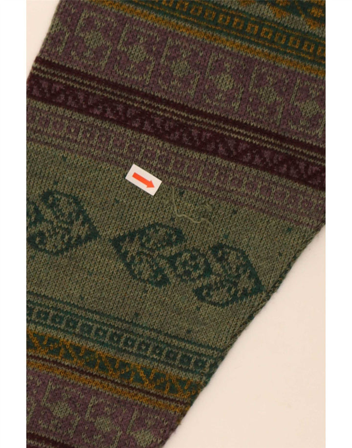 Starter Herren-Pullover mit Rundhalsausschnitt, XL, grüne, geometrische Wolle