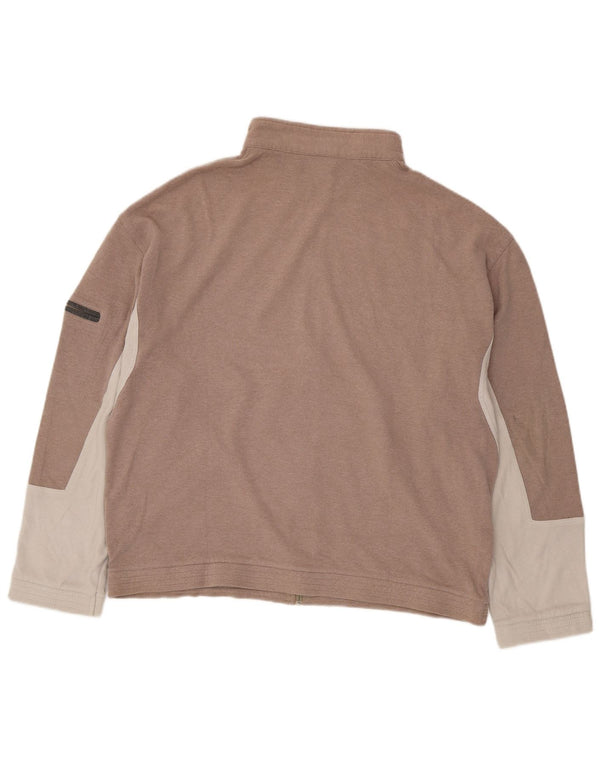 AUSTRALIAN L'ALPINA Herren-Trainingsanzug-Oberteiljacke IT 54 XL Beige Farbblock