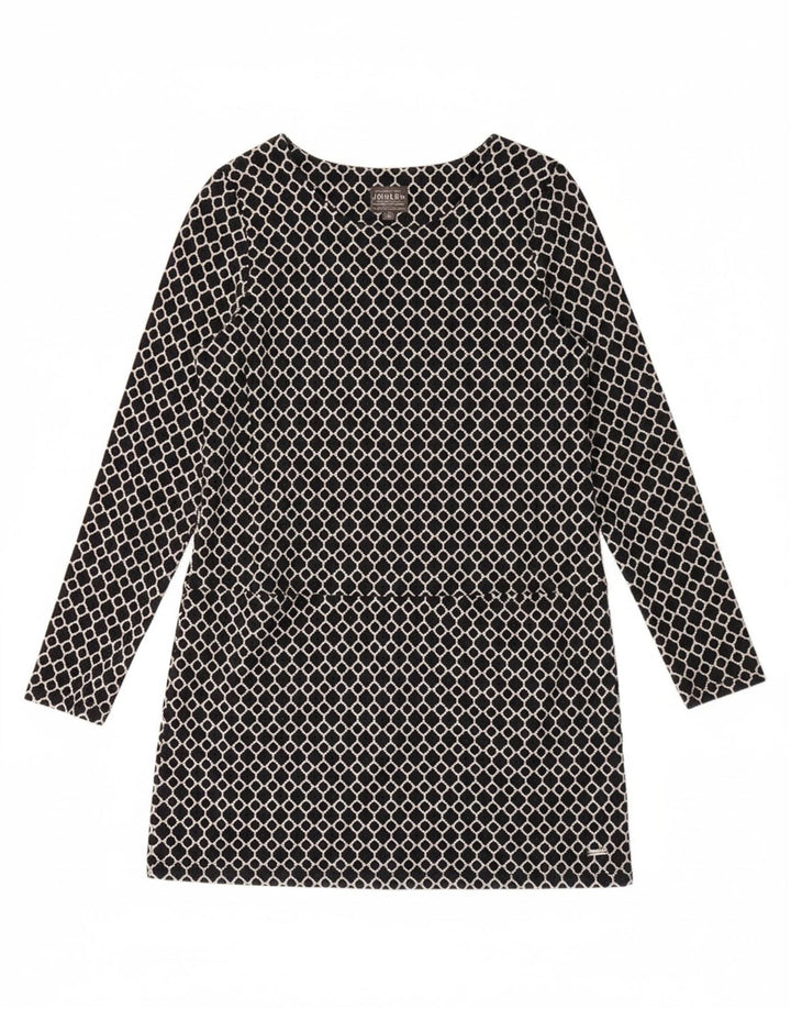 JOULES Womens Long Sleeve Tunic Top UK 10 Small Navy Blue Geometric
