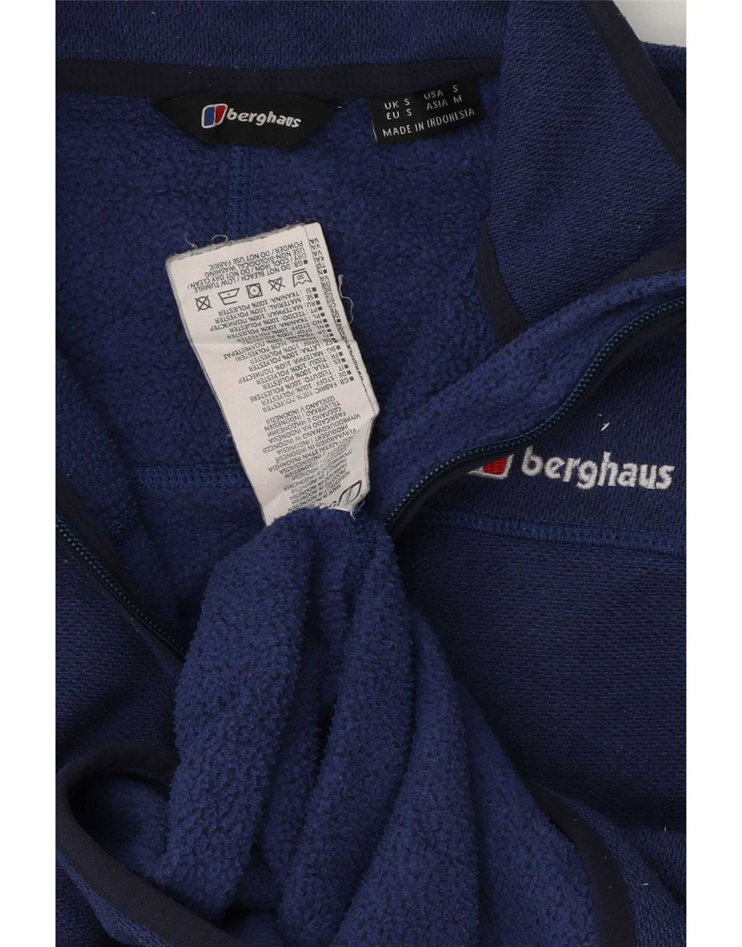 Berghaus Herren-Sweatshirt mit Reißverschluss am Hals, klein, marineblau, Polyester