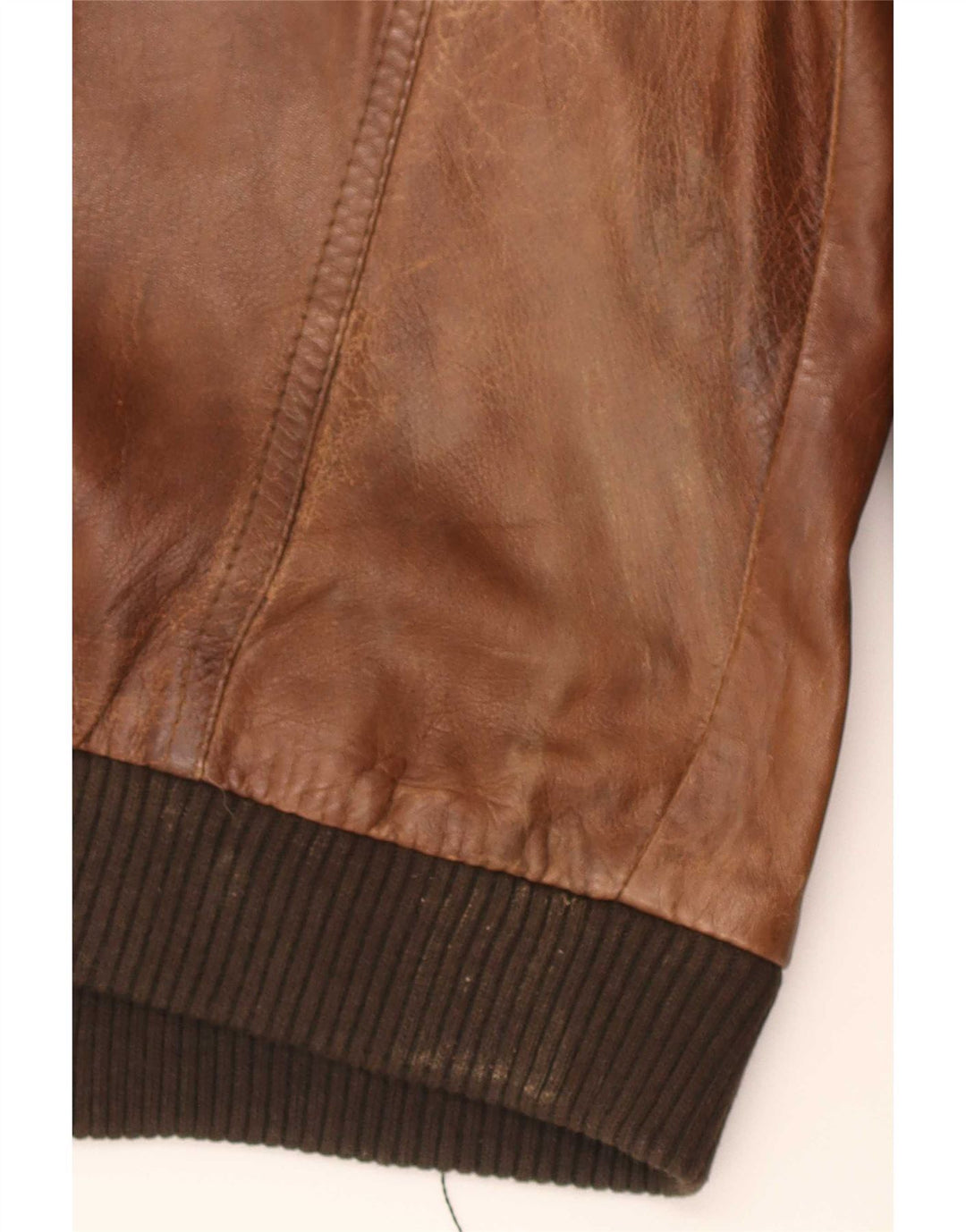 Vintage Herren Militärlederjacke UK 36 Small Brown