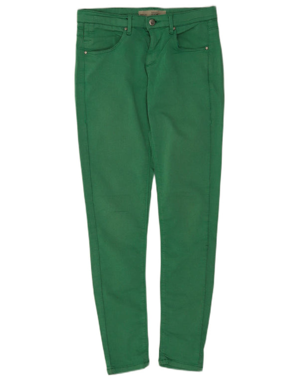 Topshop Womens Leigh Skinny Jeans W28 L30 Green Cotton