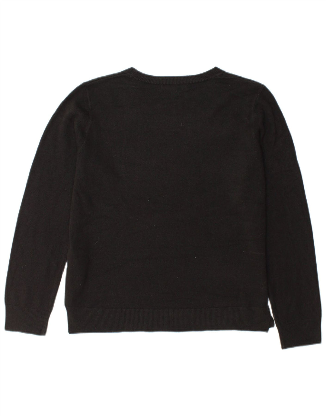 Marks & Spencer Damen-Pullover mit Rundhalsausschnitt, Gr. 14, Mittelschwarz, Acryl