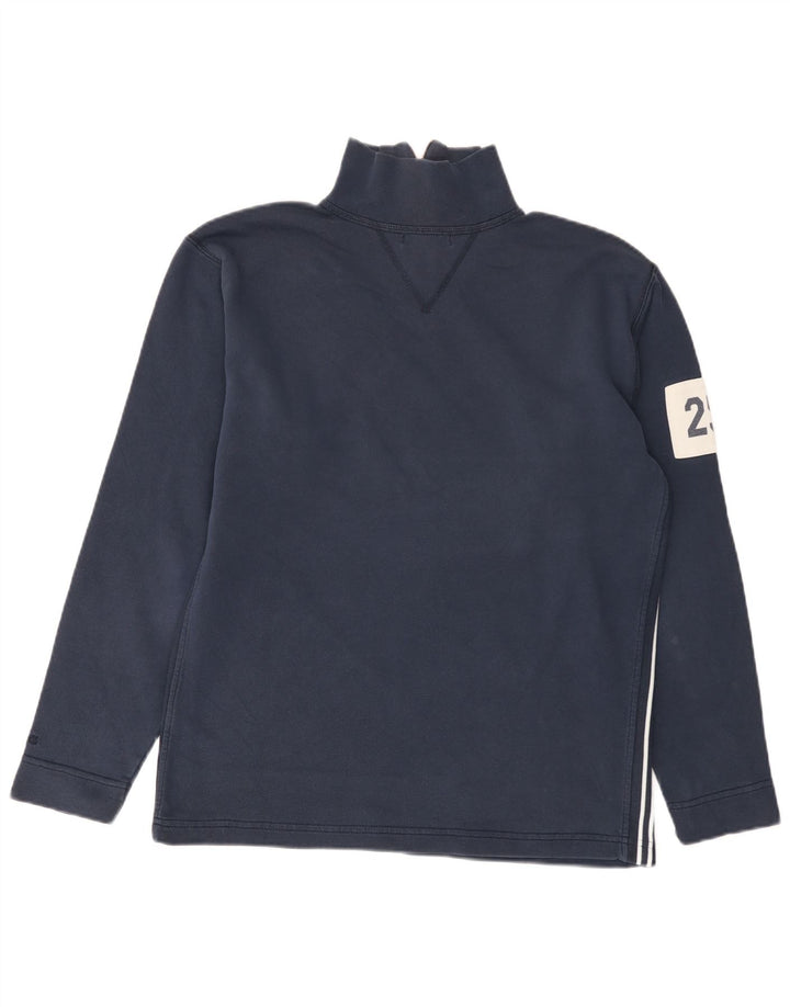 Asics Herren-Sweatshirt mit Reißverschluss am Hals, Größe S, Marineblau