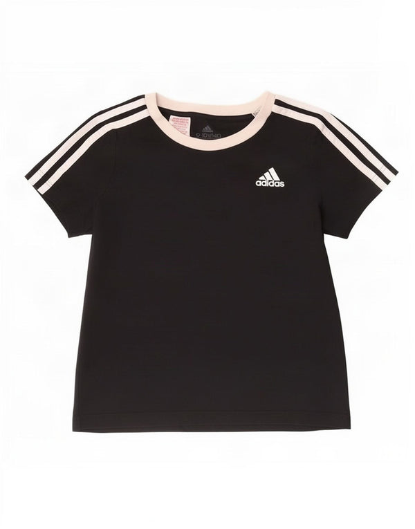 Adidas T-Shirt für Mädchen, 9–10 Jahre, Schwarz, Colourblock-Baumwolle
