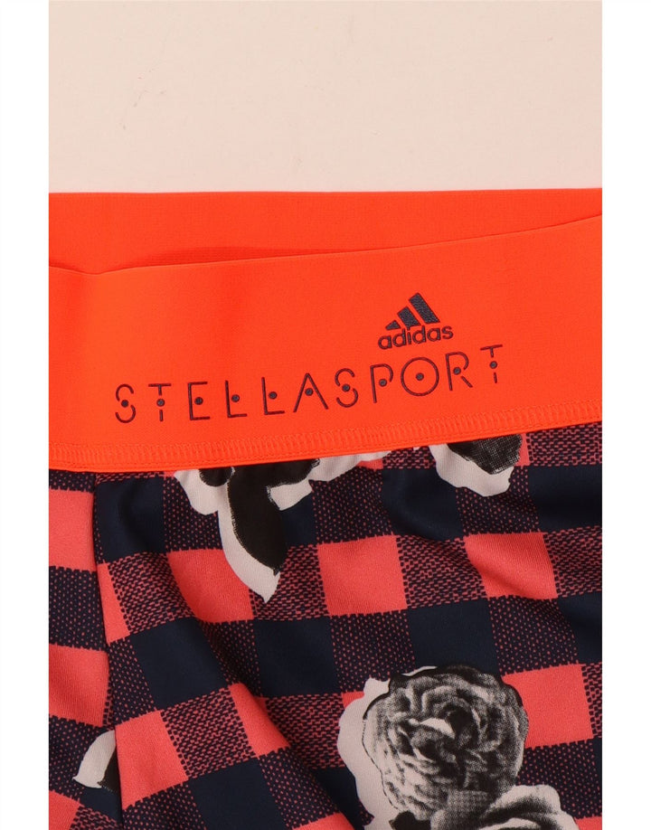 ADIDAS Damen Stella Graphic Leggings UK 14 Medium Mehrfarbig kariert