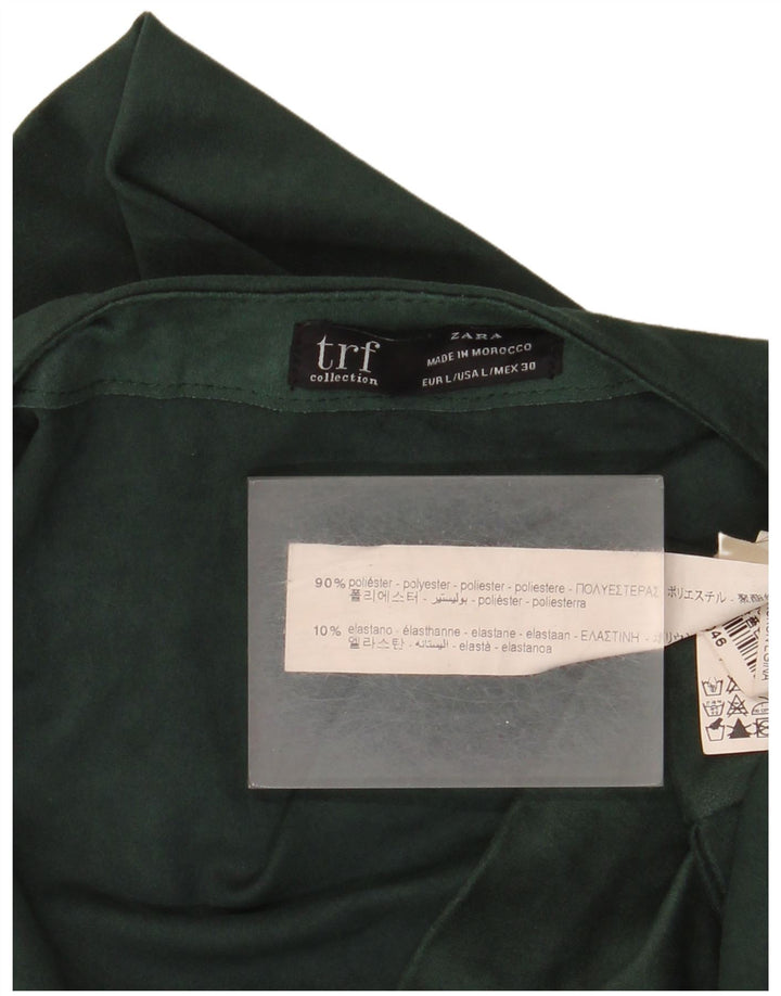 Zara Damen Playsuit UK 14 Large Grün Polyester