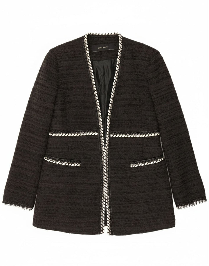 Offene Blazer-Jacke für Damen von Zara, Größe 44, Schwarz