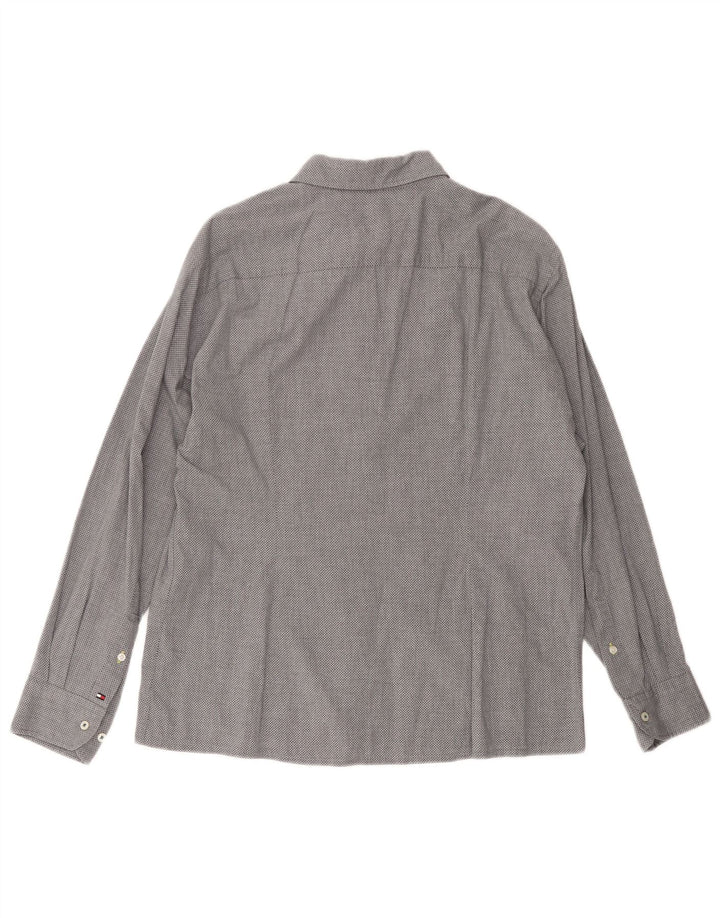TOMMY HILFIGER Herren New York Fit Hemd, groß, grau gefleckt