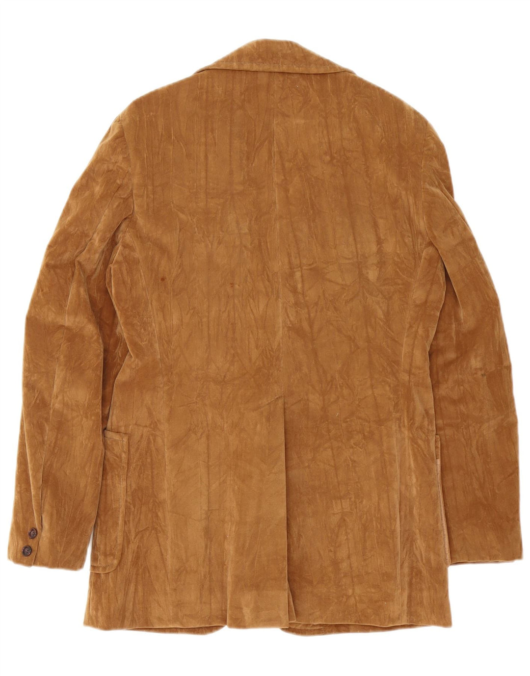 Vintage Damen 2-Knopf-Wildleder-Blazerjacke EU 38 Mittelbraun