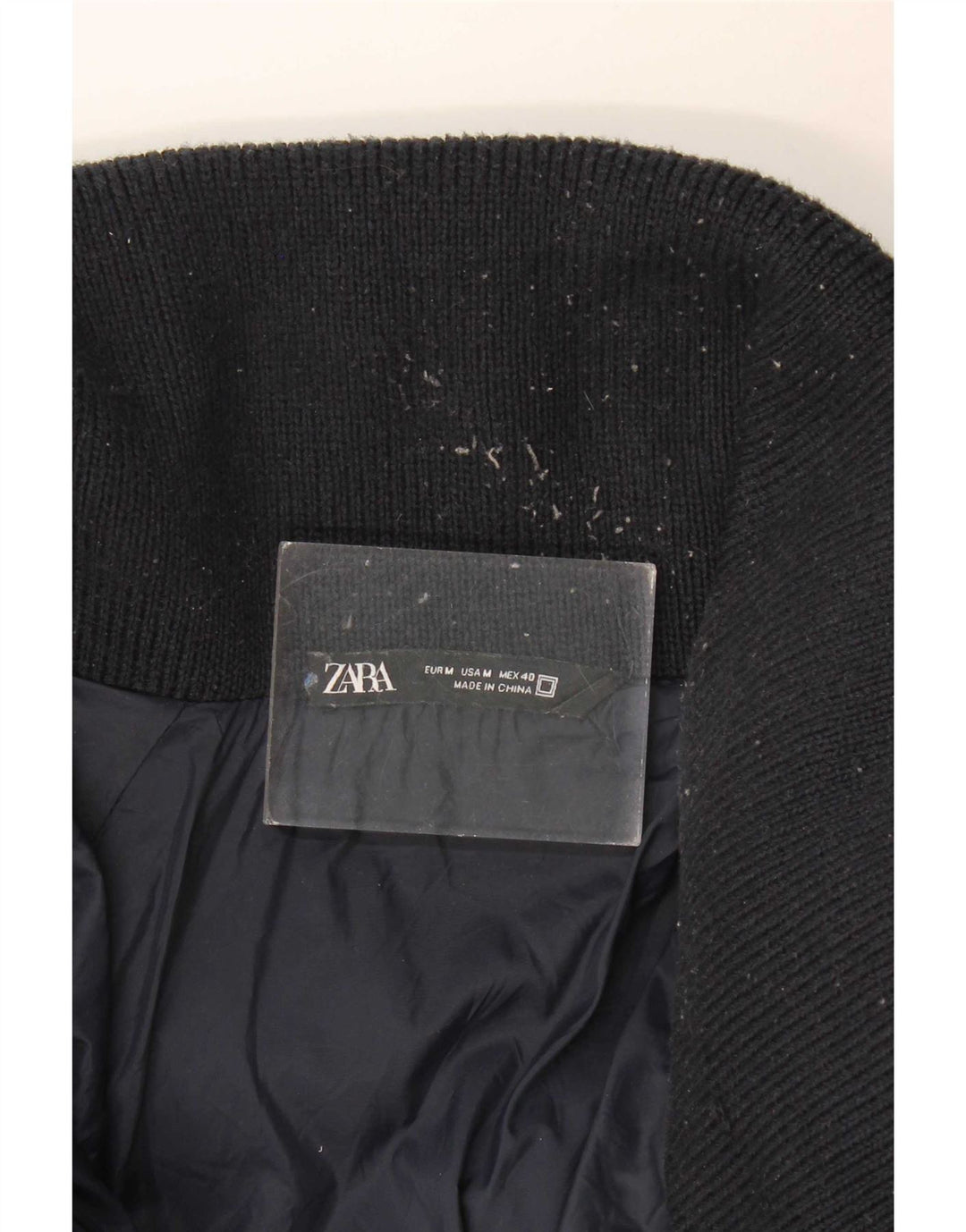 Zara Herren Loose Fit Wattierte Jacke UK 38 Mittel Marineblau