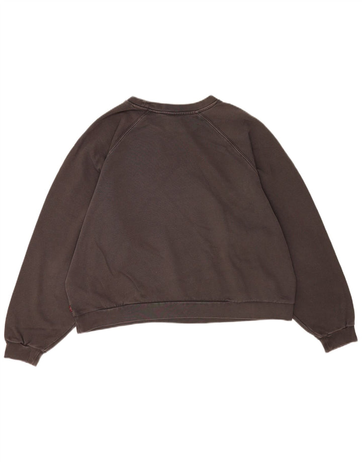 Levi's Womens Graphic Oversized Sweatshirt Pullover UK 18 XL Grau Baumwolle