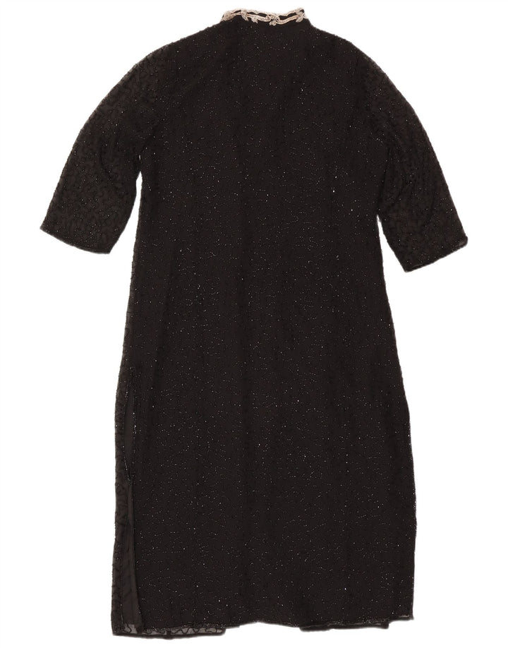Jacques Vert Damen Abend-Strickjacke mit 3/4-Ärmeln, UK-Gr. 12, Mittelschwarz