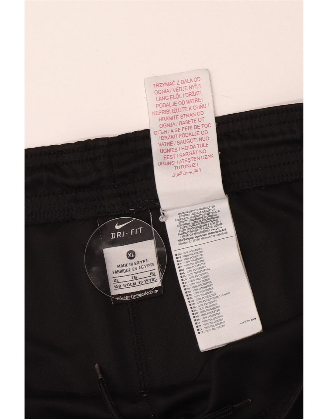 Nike Dri Fit Sportshorts für Jungen, 13–14 Jahre, XL, schwarzes Polyester