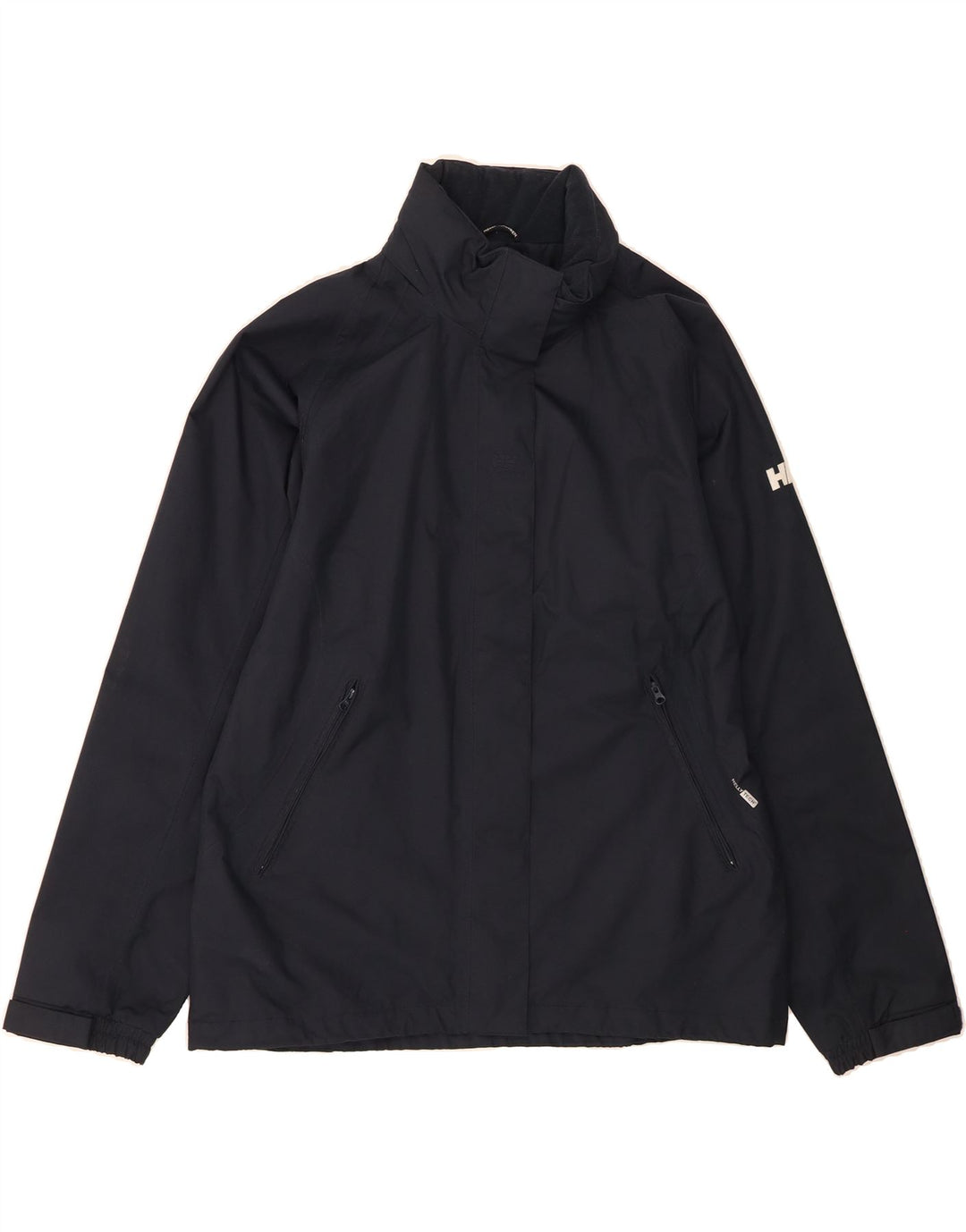 HELLY HANSEN Womens Rain Jacket UK 18 XL Navy Blue Polyester Vintage Helly Hansen and Second-Hand Helly Hansen from Messina Hembry 