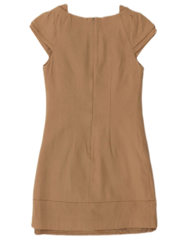 Oasis Damen Etuikleid UK 8 Small Beige Wolle