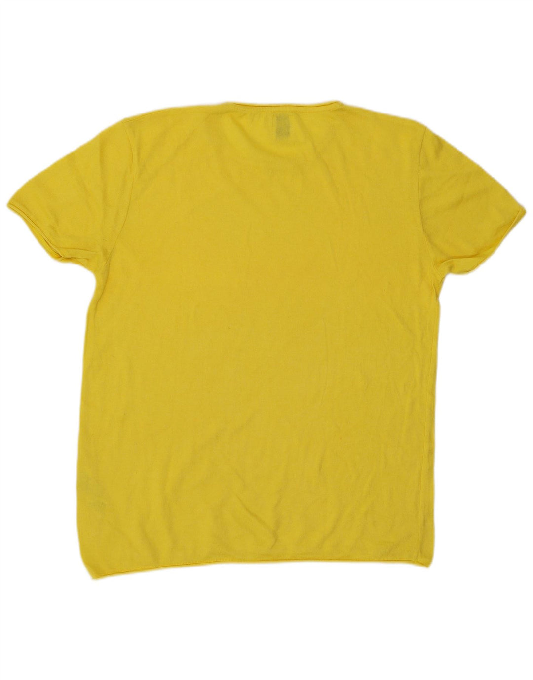 Zara Herren T-Shirt Top mittelgelbe Baumwolle