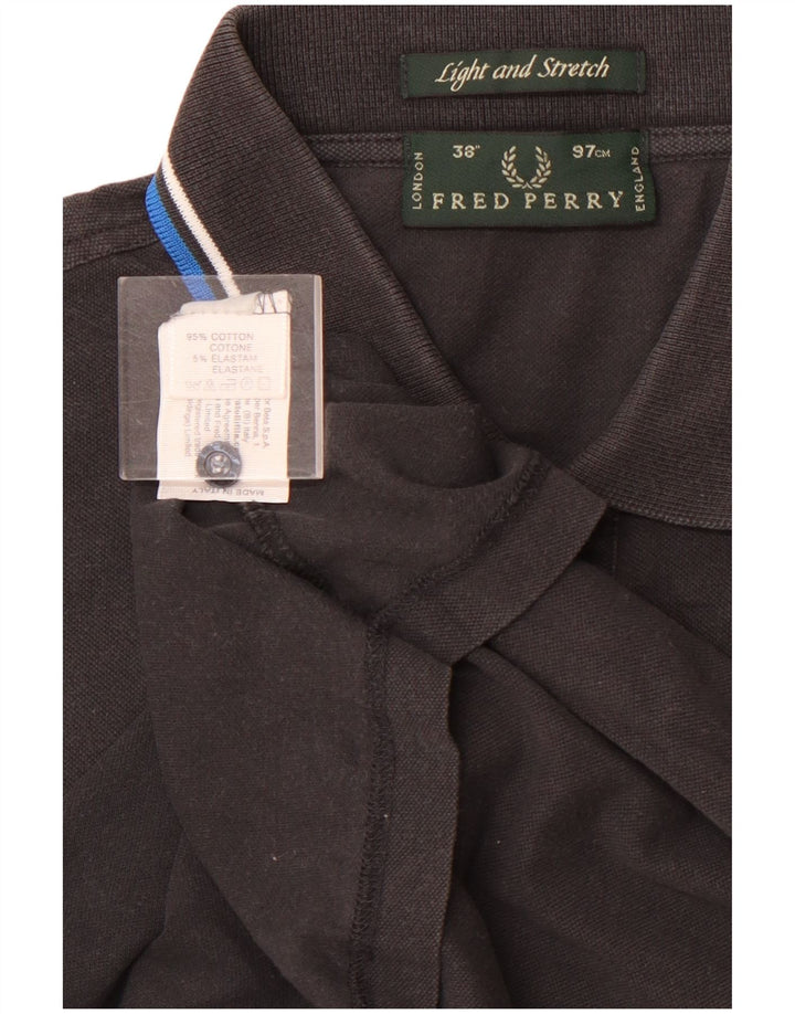 FRED PERRY Herren-Poloshirt, Größe S, schwarze Baumwolle