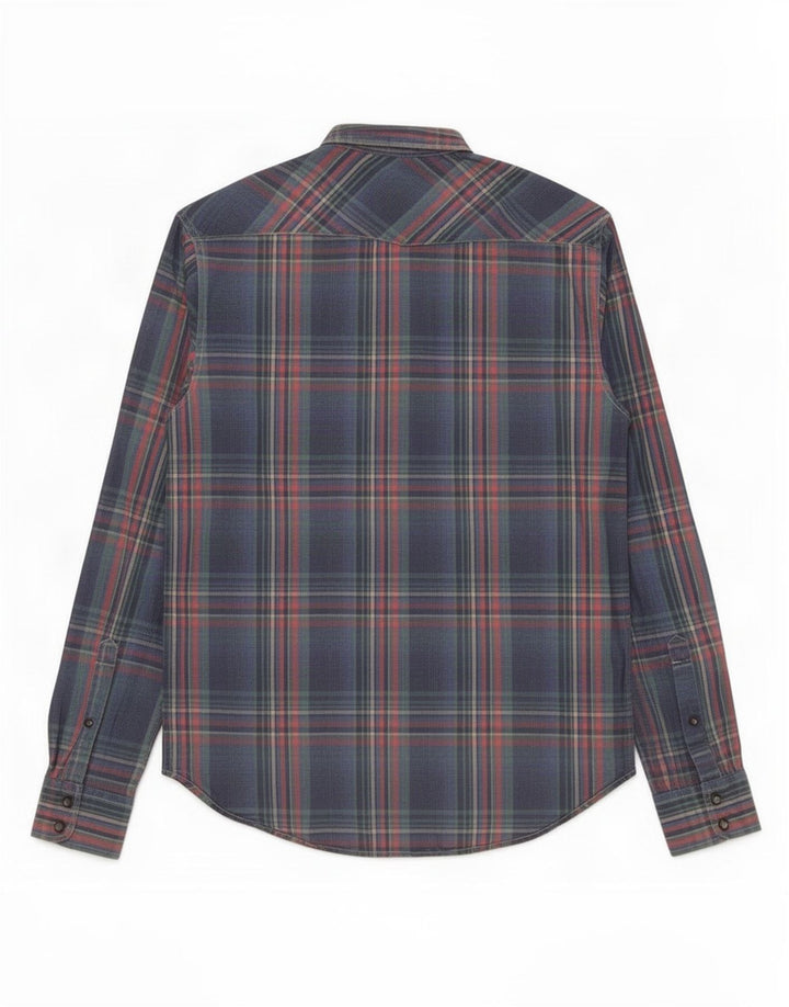 Scotch & Soda Herren Flanellhemd Mittelblau kariert