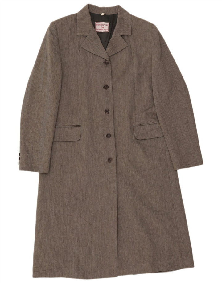 Vintage Damen Mantel IT 48 XL Graue Viskose