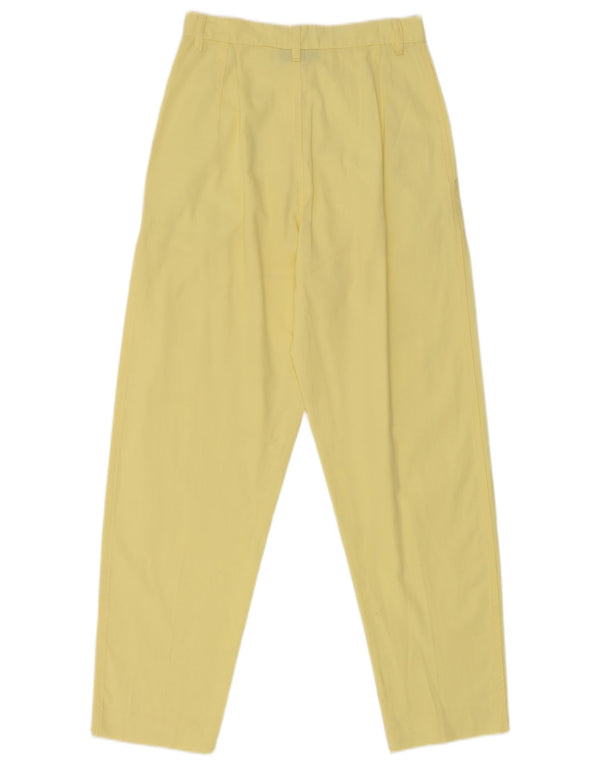 Stefanel Damen-Freizeithose mit hoher Taille, IT 42, mittelgroß, W25, L26, Gelb