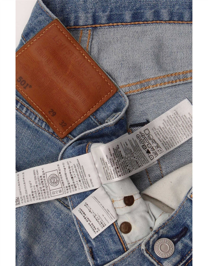 Levi's Herren 501 Straight Jeans W29 L32 Blaue Baumwolle