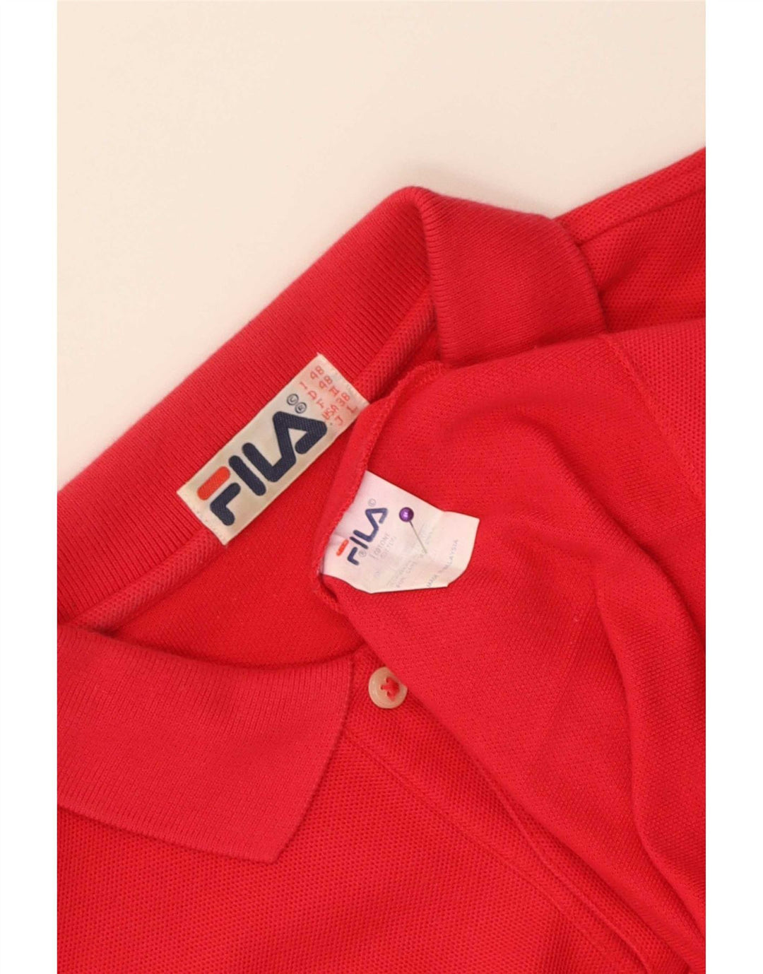 Fila Herren Poloshirt IT 48 Mittelrote Baumwolle