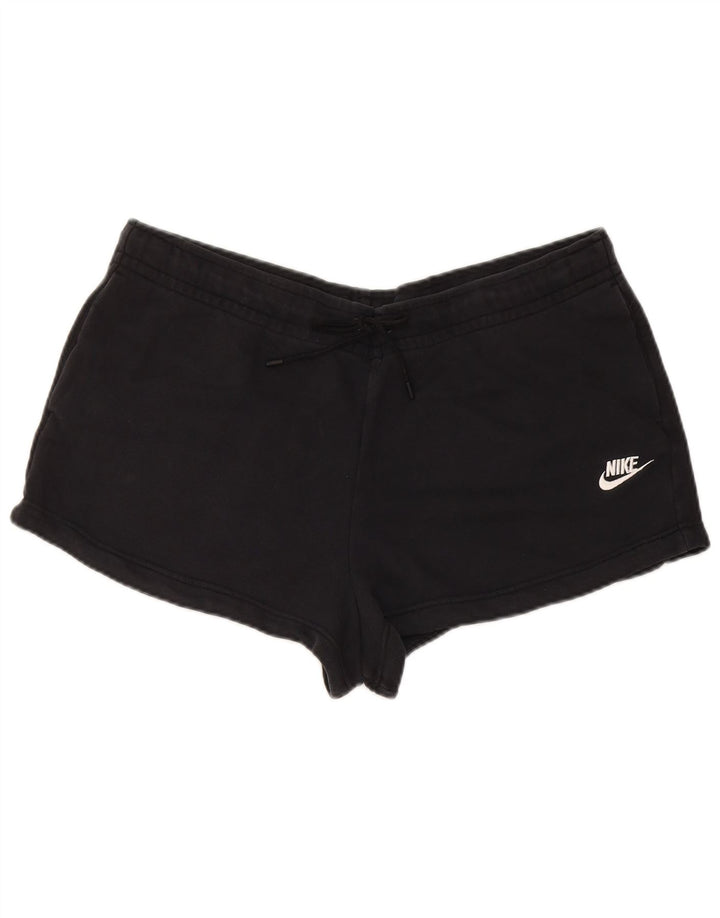 Nike Damen Sportshorts UK 16 Large Schwarz Baumwolle