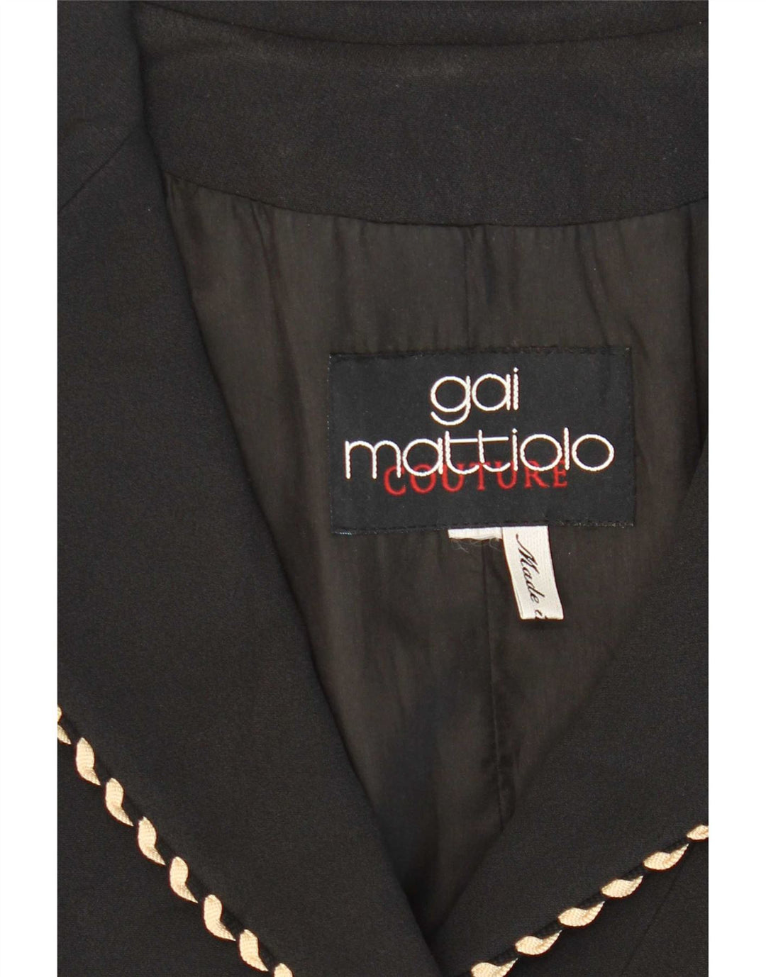 Gai Mattiolo Damen 3-Knopf-Blazerjacke UK 14 Mittelschwarze Viskose